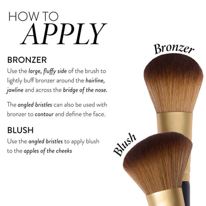 Dual-Ended Blush + Bronzer Brush